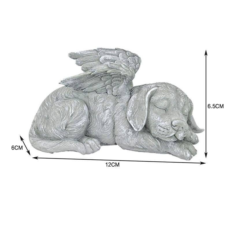 Ангел Статуя Домашнего Животного Собака Кошка Декоративная Статуэтка Ремесло Открытый Сад Декор Pet Надгробия