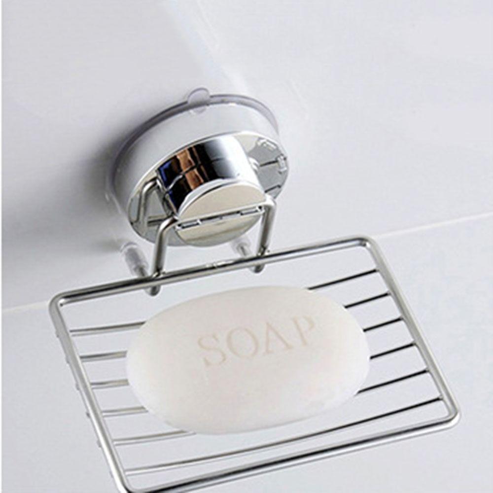 No-Drilling Vacuum Suction Cup Soap Dish Wall Mounted Bathroom Sponge Holder Soap Tray  Bathtub