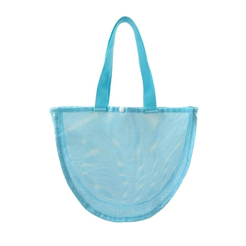 INS Lightweight Solid Color Mesh Pouch Waterproof Reusable Beach Bag Large Capacity Eco-Friendly Toy Storage Bag Gift