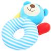 Hand‑Crank Plush Toy Educational Toddler Hand Rattle Puzzle Toy Appeasing Baby Gift(Blue