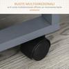 Kitchen Trolley in Dark Grey with 1 Drawer and 4 Metal Baskets
