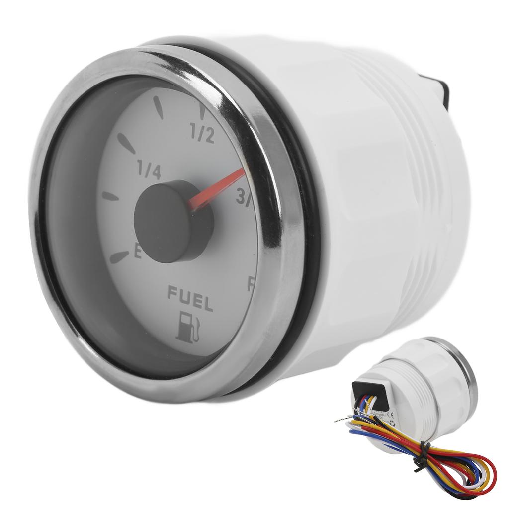 52MM Fuel Level Gauge 0‑190 Ohm Fuel Tank Meter with 7 Color Backlight for Car Boat RV Yacht