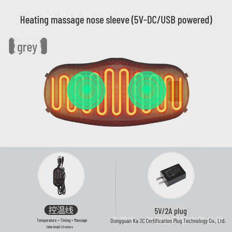 Маска для носа с подогревом: Снимает зуд и заложенность носа, защищает от пыли и аллергии, обеспечивает теплое сжатие, помогает в профилактике простуды.