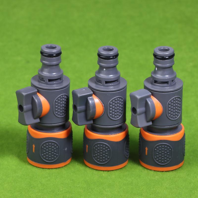 3Pcs Quick Connect Garden Hose Adapter With Ball Valve Fits 1/2", 3/8", & 3/4" Etc Hose Quick Connectors For Garden/Car Washing