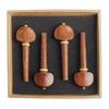 4Pcs Wood Cello Pegs Tuners Set Mahogany Cello Pegs Cello Part Tuning Pegs