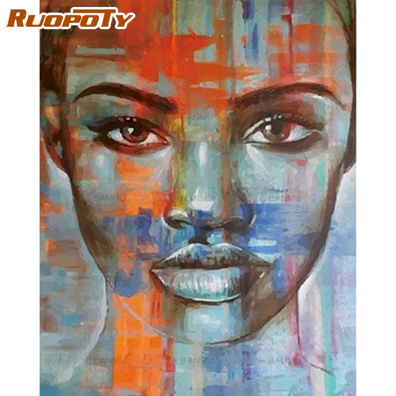 RUOPOTY Безрамные животные DIY картина по номерам наборы масляной живописи ручной работы акриловая картина холст картина для уникального подарка настенная художественная картина