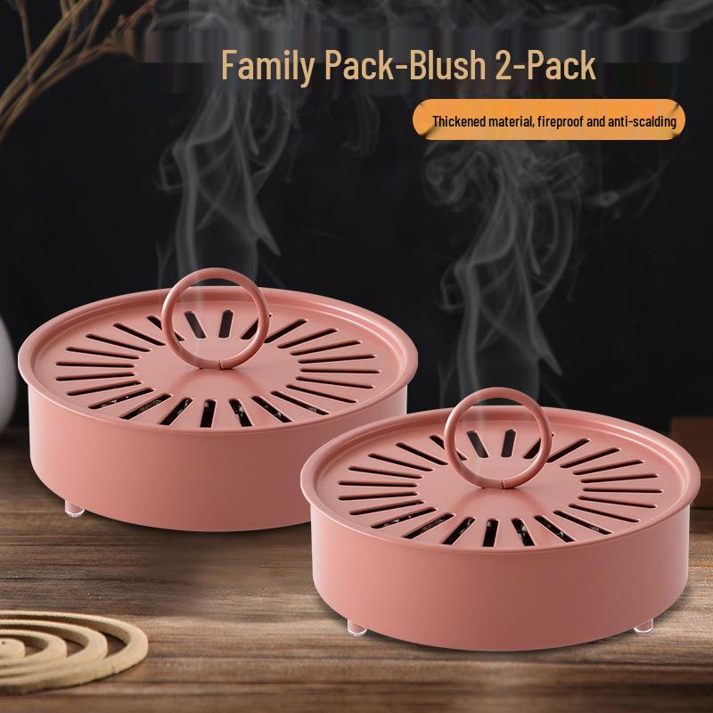 Огнеупорная кованая железная подставка для москитных спиралей с крышкой - Креативная пепельница из углеродистой стали