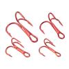 100PCS with Double Split Rings Treble Fishing Hooks Fishing Hooks Kit  Freshwater Fishing