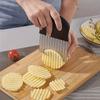 1 шт. Многофункциональный кухонный инструмент, Фигурный нож, Картофелерезка из нержавеющей стали, Картофелерезка с волчьими зубьями, Волнистая картофелерезка