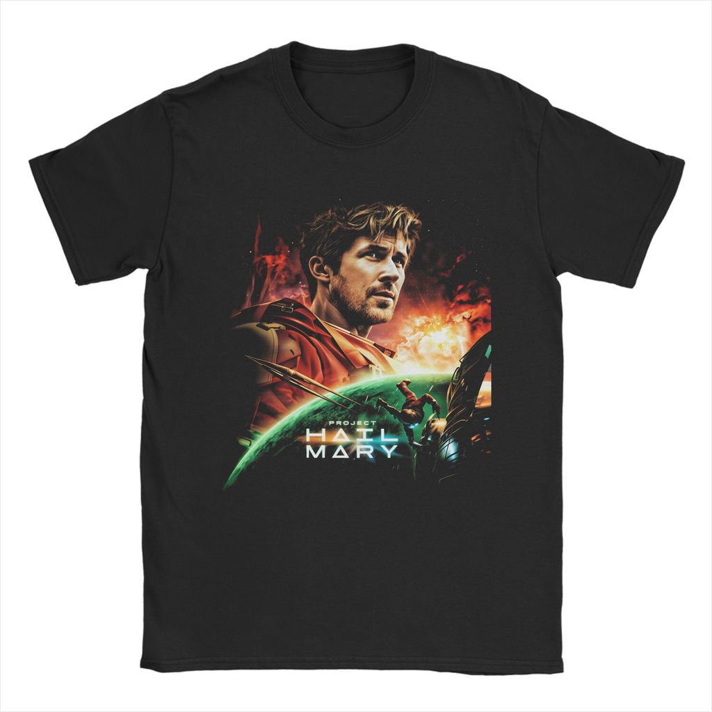 Project Hail Mary Poster T Shirt Unisexs 100 Cotton Novelty TShirts Round Neck Tee Shirt Short Sleeve Clothing 4XL 5XL 6XL
