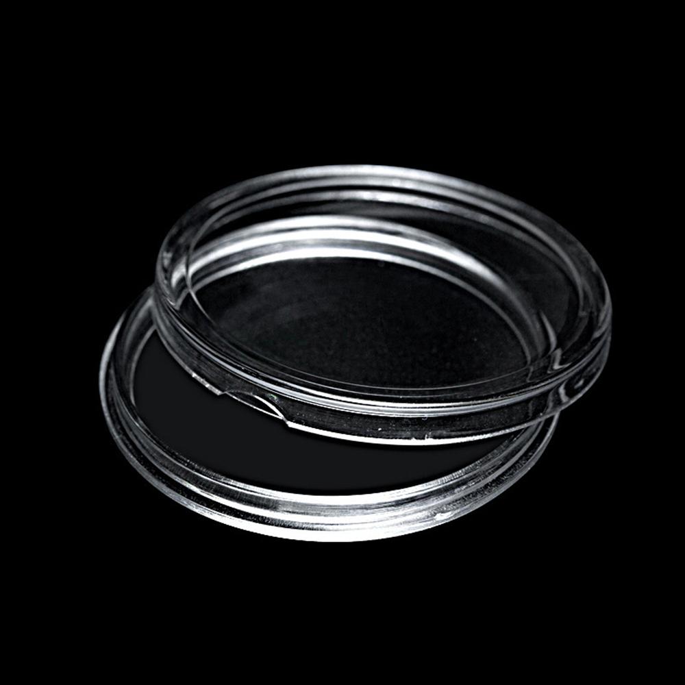 25pcs 40mm Clear Round Plastic Coin Container