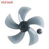 12/14 Inch Universal Plastic Silence Fan Blade 5 Leaves with Nut Cover for Household Standing Pedestal Fan Table Fan Accessories