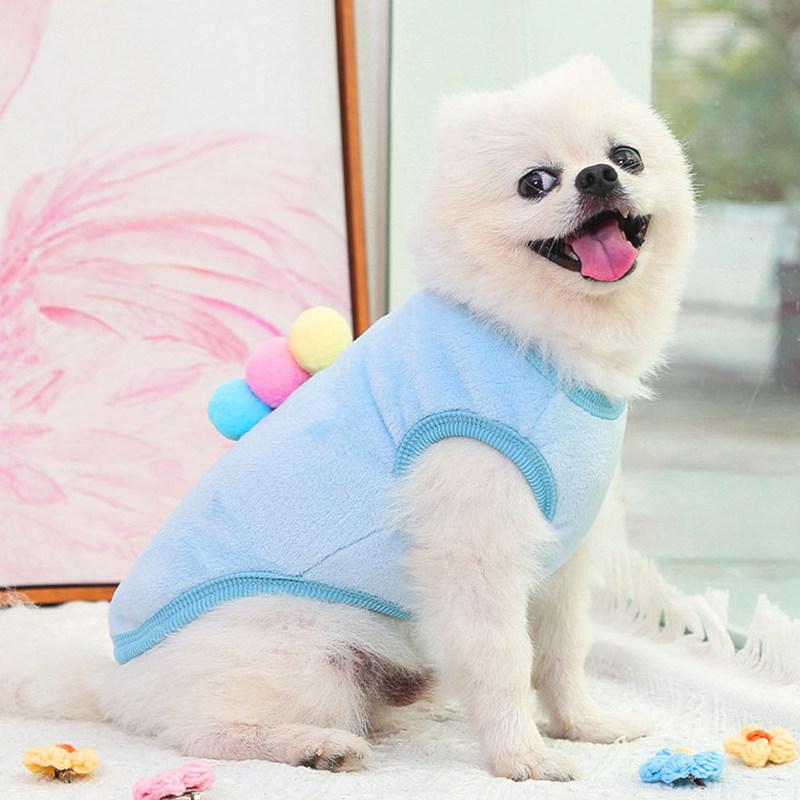 Dog Vest Clothes for pet owners to protect pet from cold in pink fleece M size