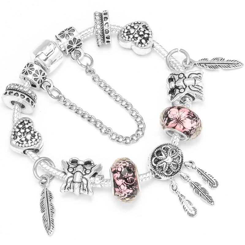 Милые мультяшные браслеты с эмалевыми бусами в виде мышей подходят для европейского оригинального браслета для детей