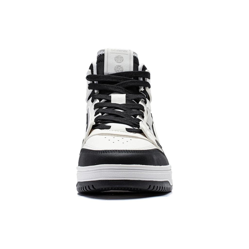 Li Ning Mountain Origin 2.0 Нескользящие Износостойкие Высокие Кеды для Скейтборда Женские Черно-белые AGCT346-1