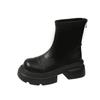 Platform Women Short Boots Fashion Back Zippers Ladies Shoes 2024 New Autumn Winter Beige Casual Ankle Boots for Women