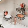 Suction Cup Soap Dish Holder Wall Mounted Soap Storage Rack New Soap Box For Bathroom Shower