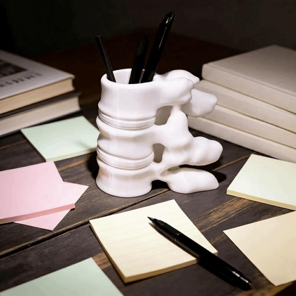 Funny Spine Vertebrae Pen Holder 3D Printed Simulation Spine Brush Holder Spine 3D Vase  Doctors