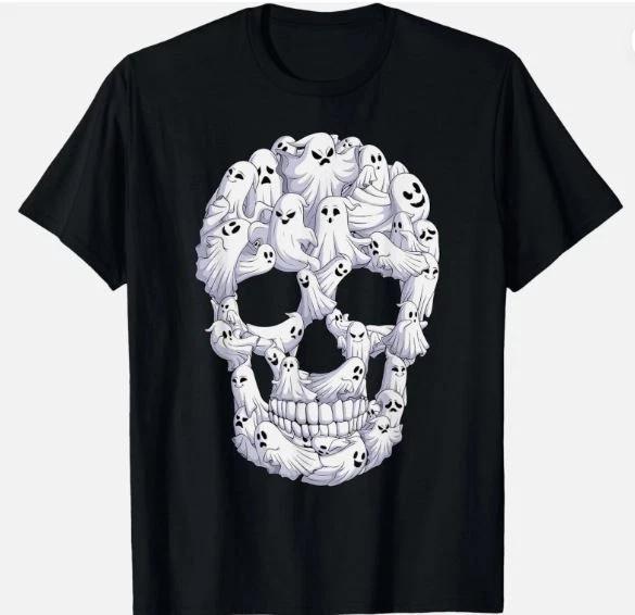 Skull Ghost Funny Boo Ghosts Halloween Costume Unisex T-Shirt