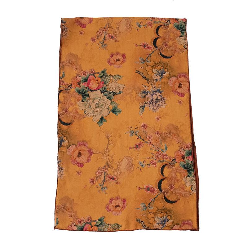 Новый тонкий шарф из шелка тутового дерева, длинный марлевый шарф из пряжи Сянъюнь для мамы