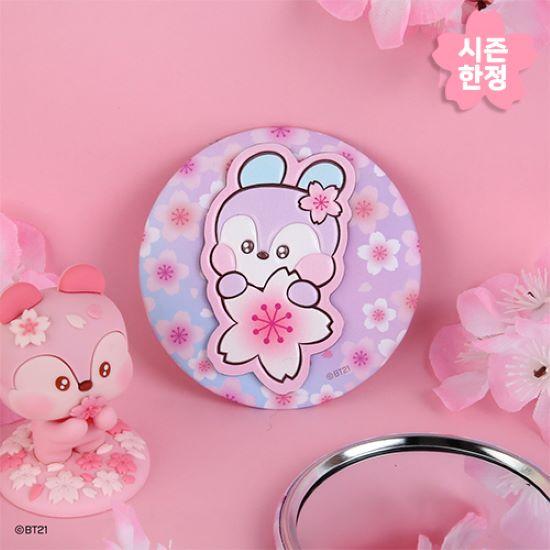BT21 КОЖАНАЯ НАШИВКА CHERRY BLOSSOM 2024 Зеркало