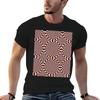 Illusion Tile Orange Purple Snakes TShirt Modern Print Casual TShirt