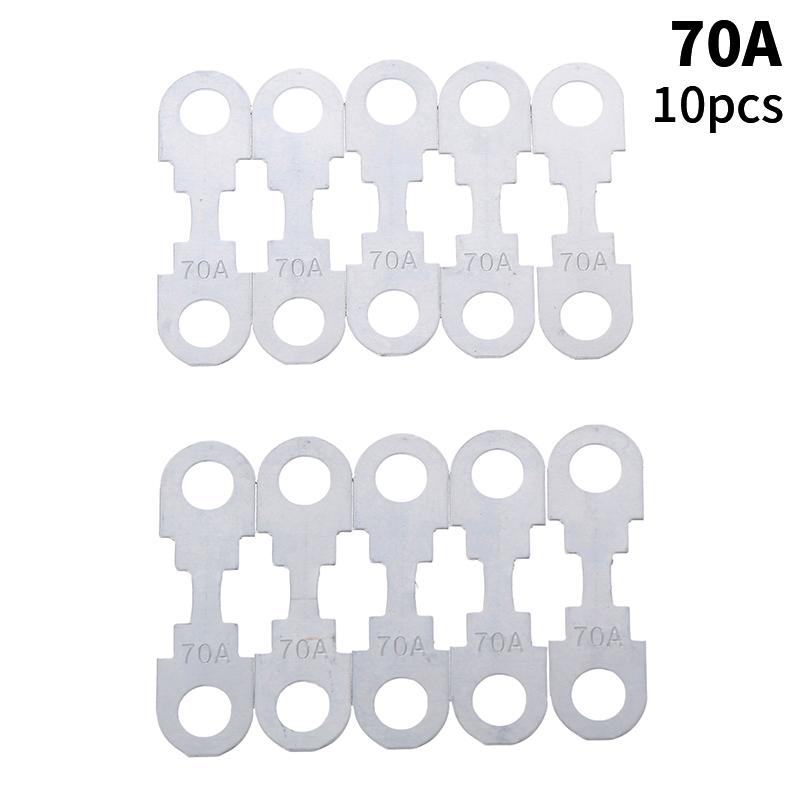 10 шт. 30A-150A 32VDC автомобильный плоский цинковый лист небольшой предохранитель лист для автомобильного предохранителя с круглым отверстием вставки предохранителя автозапчасти