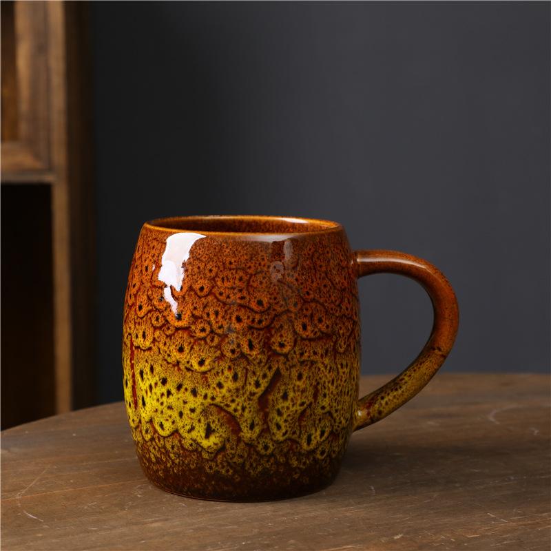 Kiln-Changed Ceramic Cup Large Capacity Cup Office Gift Water Cup Household Retro Coffee Cup
