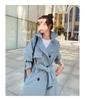 Women's Mid-Length Korean-Style Loose Trench Coat - British Design, Spring & Autumn 2025 Trend