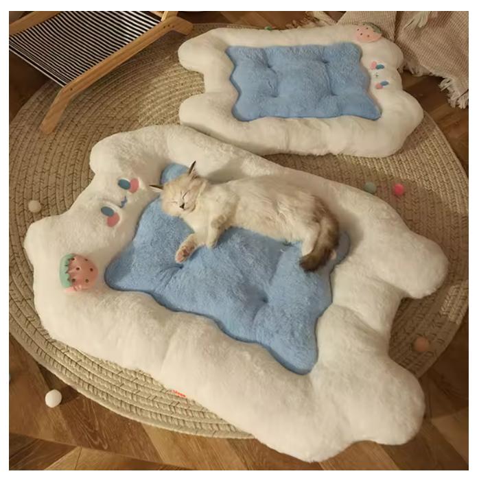 Cat Mat Cat Sleeping Cushion Cat Bed Pillow Mattress Pet Floor Mat Kennel Winter Warm Dog Mat Pet Supplies