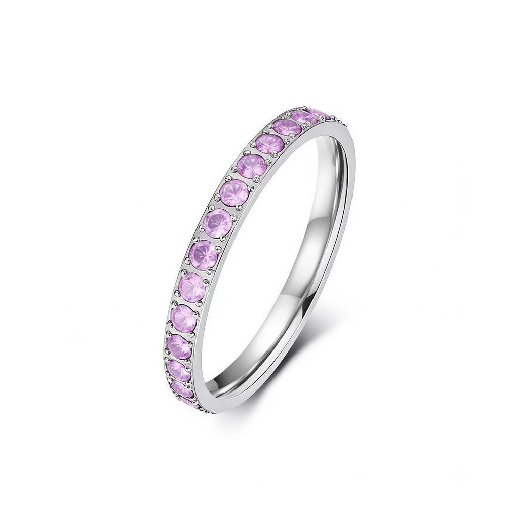 Европейское Звездное Небо Алмазное Титановое Стальное Женское Наборное Миди Кольцо - Модное, Высококлассное Ручное Украшение