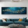 Goldfish Painting Blue-modern Sea On Canvas Wall Art Posters and Prints Decorative Images for Living Room Home Décor
