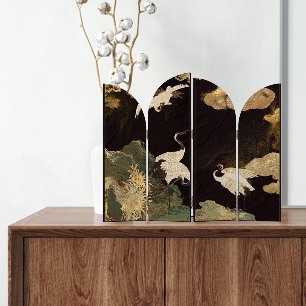 Китайский Дизайн Ширма Украшение Подарок на Новоселье 4-Панельная Перегородка для Полки Камина Столешницы Прихожей Шкафа Спальни