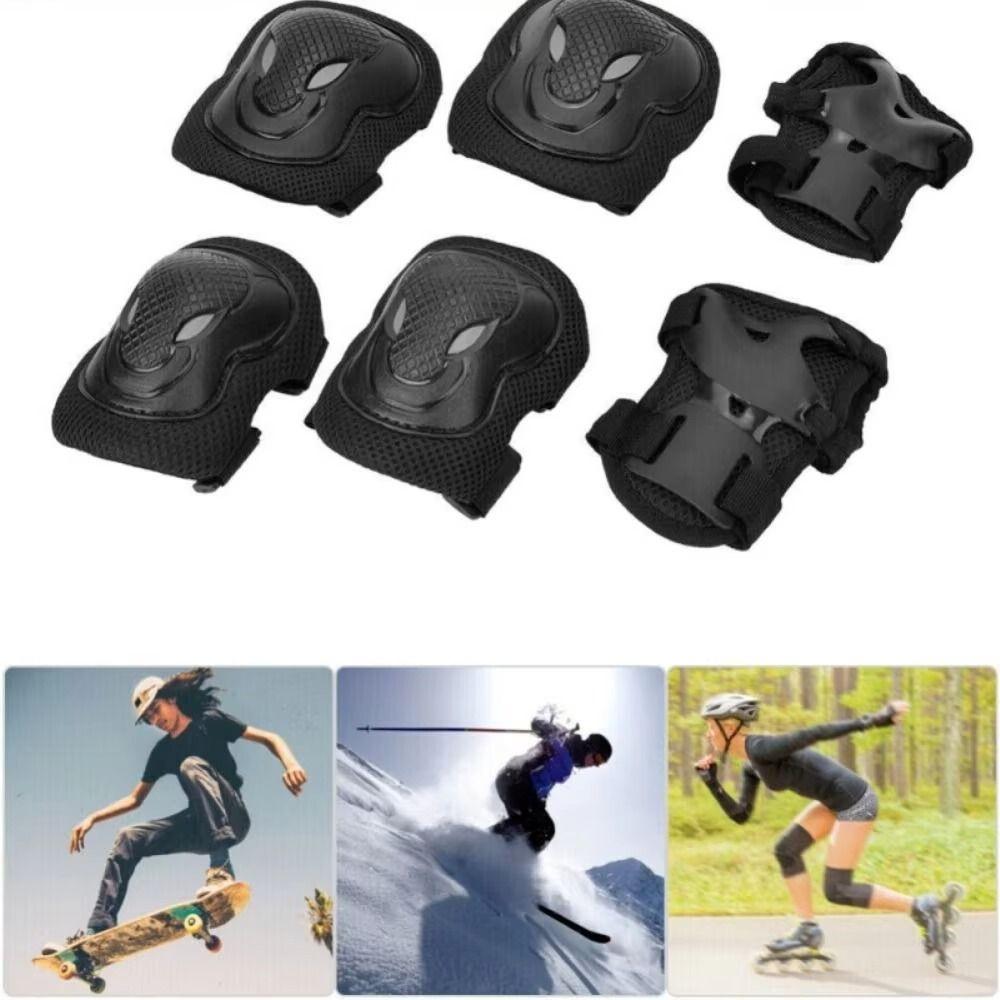 6Pcs/Set Knee&Elbow&Palm Inline Skating Protector Thicken Bicycle Protect Accessories Skateboard