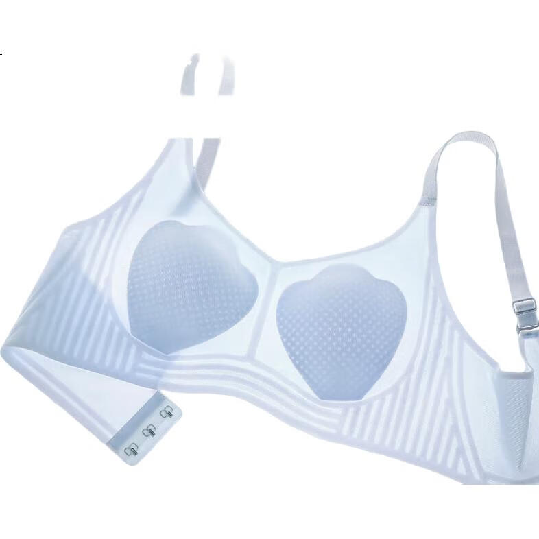 LangSha Women's Wireless Thin Bra with Cooling Rabbit Ear Cups And Side Support for Side Boob, Nude Skin Color, Size M