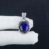 Серебряный кулон с синим сапфиром и драгоценным камнем из стерлингового серебра 925 пробы — дизайн ручной работы, повседневные украшения, уникальный кулон в подарок на день рождения