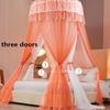 Романтическая принцесса, купол, москитная сетка, градиент, двойные цвета, кружевной балдахин для кровати, трехдверная подвесная сетка для кровати, занавеска
