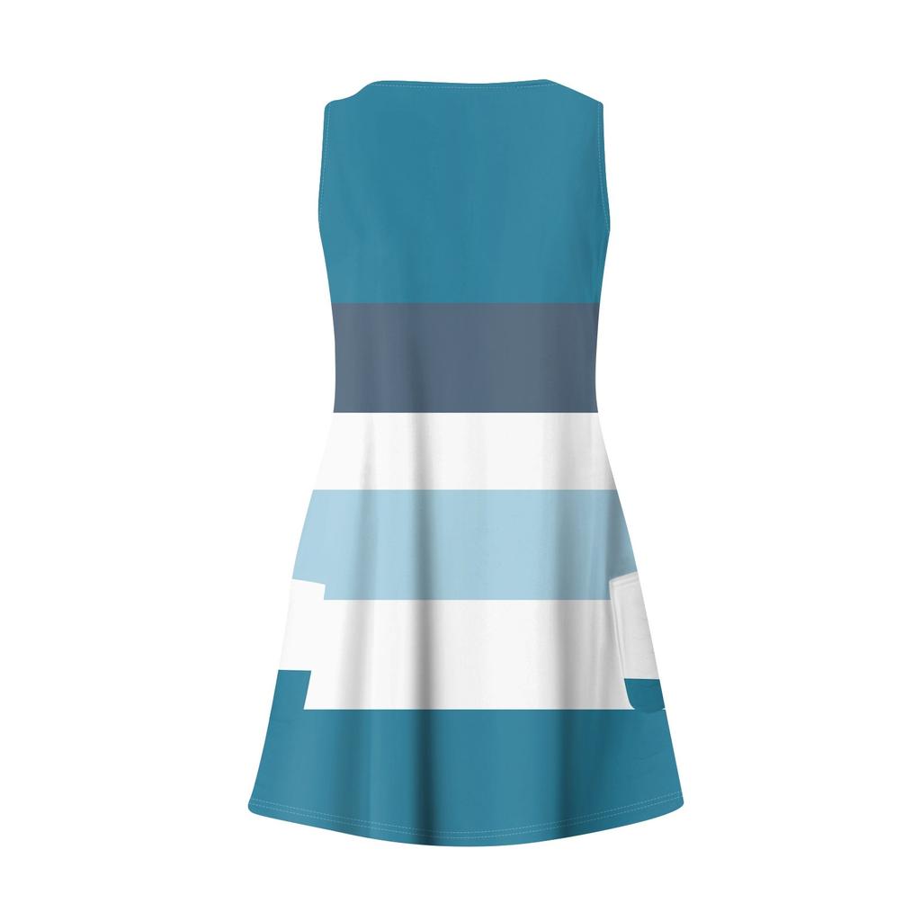 Женское повседневное летнее богемное пляжное платье с принтом и карманами, V-образным вырезом, платье-майка