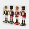 Elegant 25cm Wood Nutcrackers Statue Artistic Tabletop Decoration for Nut Cracking and Display Stylish Desktop Ornament