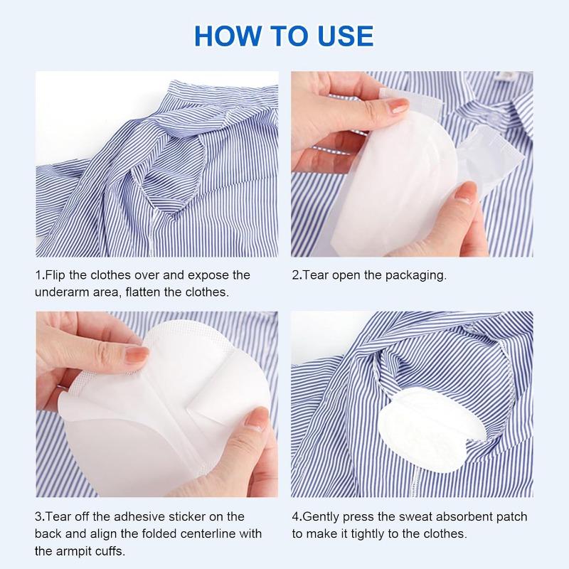 500pcs Unisex Summer Sweat Pads Deodorants Underarm Anti Perspiration Sweat Pads Disposable Armpit Absorb Useful Shield Pads