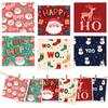6PCS Christmas Pattern Swedish Dishcloths Kitchen Dish Towels Absorbent Dish Rags Eco-Friendly Washable Cleaning Wipe Cloths