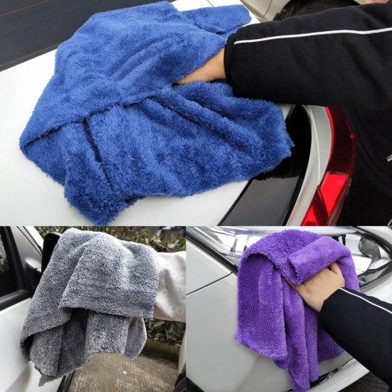 Утолщенная водопоглощающая ткань для мытья автомобиля из кораллового флиса, полирующее чистящее полотенце