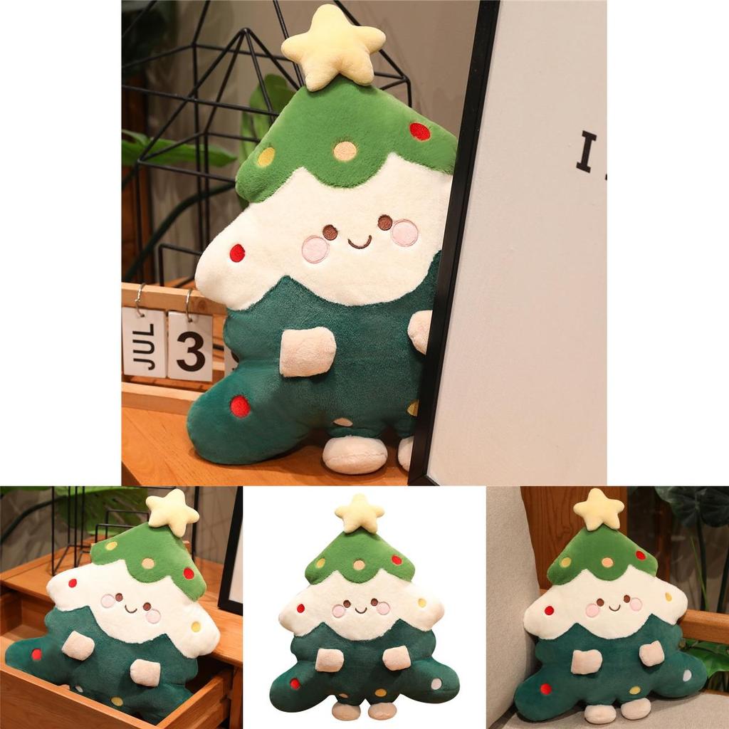 Плюшевая подушка в виде человека-елки с набивкой из полипропиленового хлопка для праздничного домашнего декора