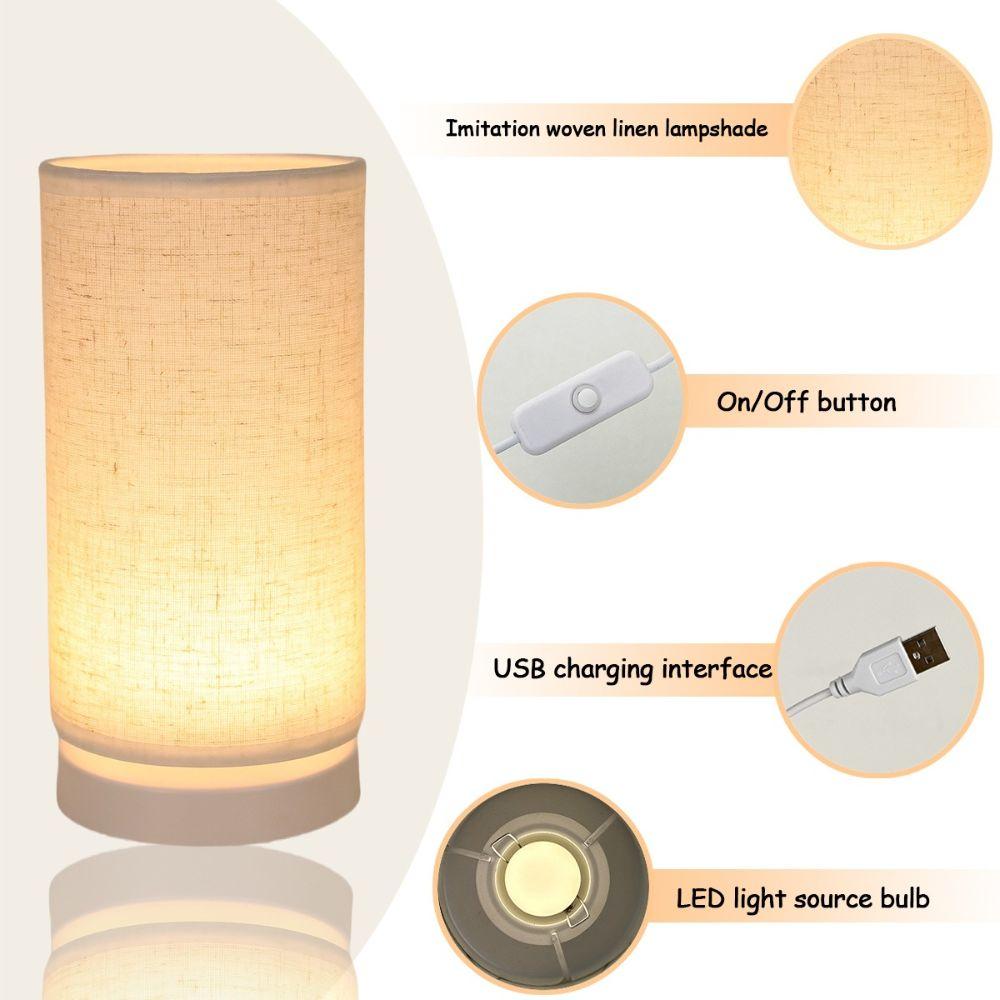 LED Desktop Decoration Lamp USB Plug in Table Lamp Simple Bedside Night Lamp Bedroom