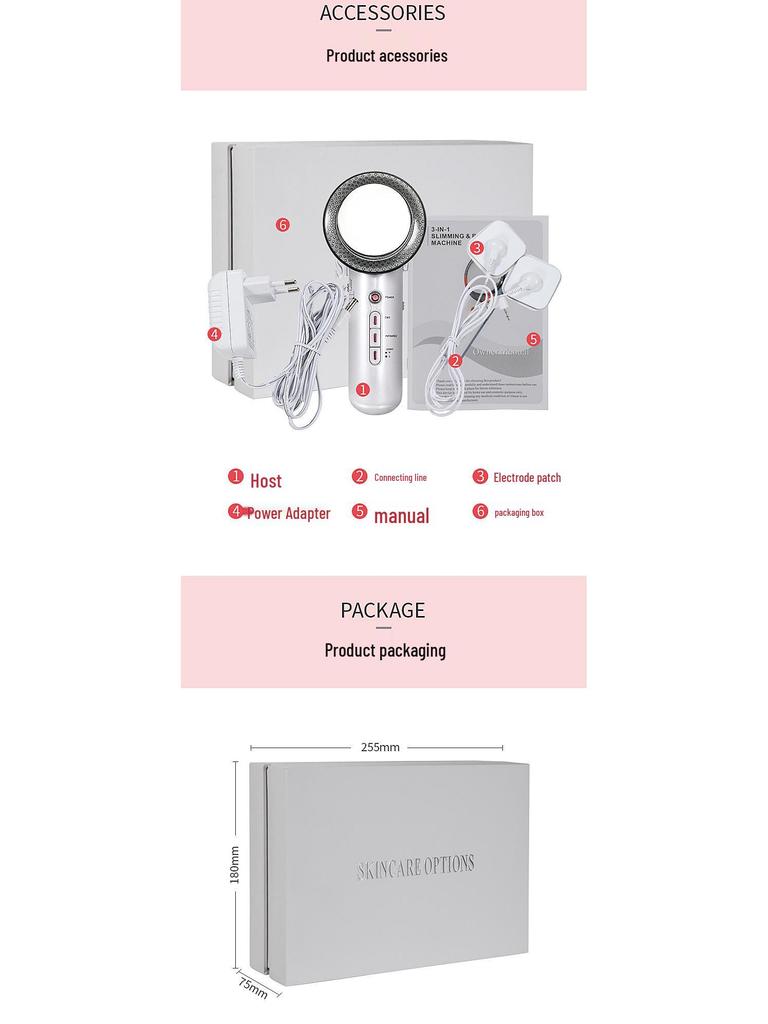 Трансграничный 3-в-1 прибор для похудения: 40k Кавитация, EMS Микротоки, Ультразвуковой Косметологический Аппарат для Домашнего Использования