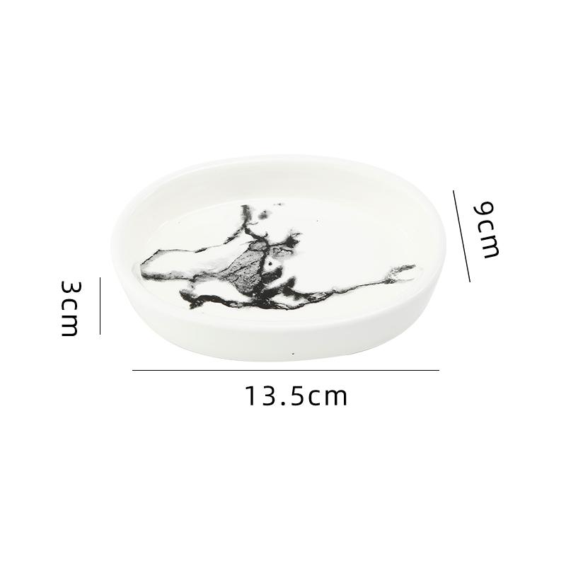 Керамическая мыльница в скандинавском стиле с мраморным узором, овальная декоративная мыльница для ванной комнаты, аксессуары для дома, ящик для хранения мыла