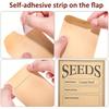 50 шт., конверт для хранения семян, крафт-бумага, прозрачное окно, цветы, овощи, специи, семена, самоклеящиеся пакеты, товары для домашнего сада
