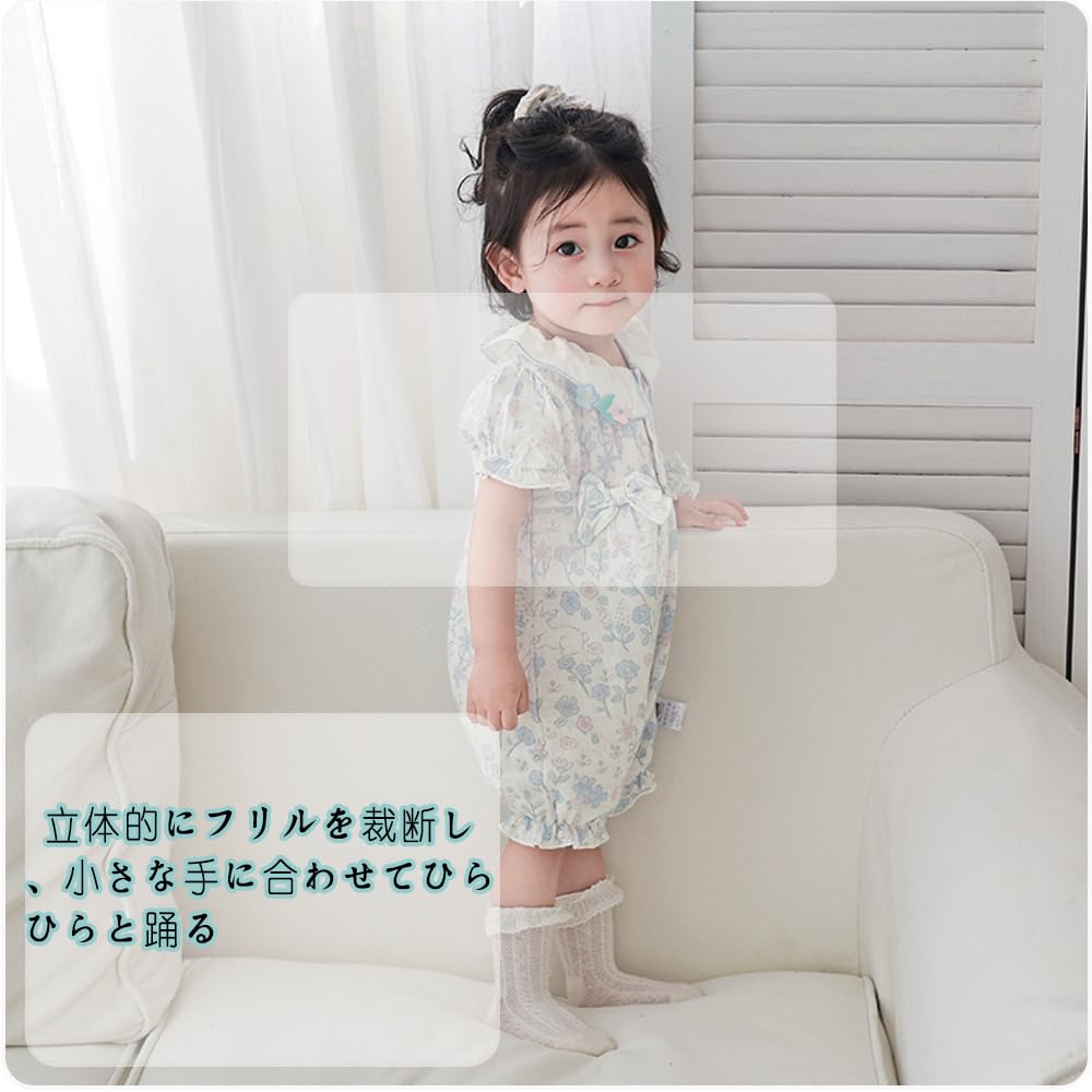 Детское гнездышко Детский Новорожденный Детский Детский Милый Летний Короткий Рукав для Месяцев Комбинезон, Ромпер, Одежда, Носка, Нижнее белье, Одежда для сна/Домашняя одежда Девочки, Голубой, 3-6