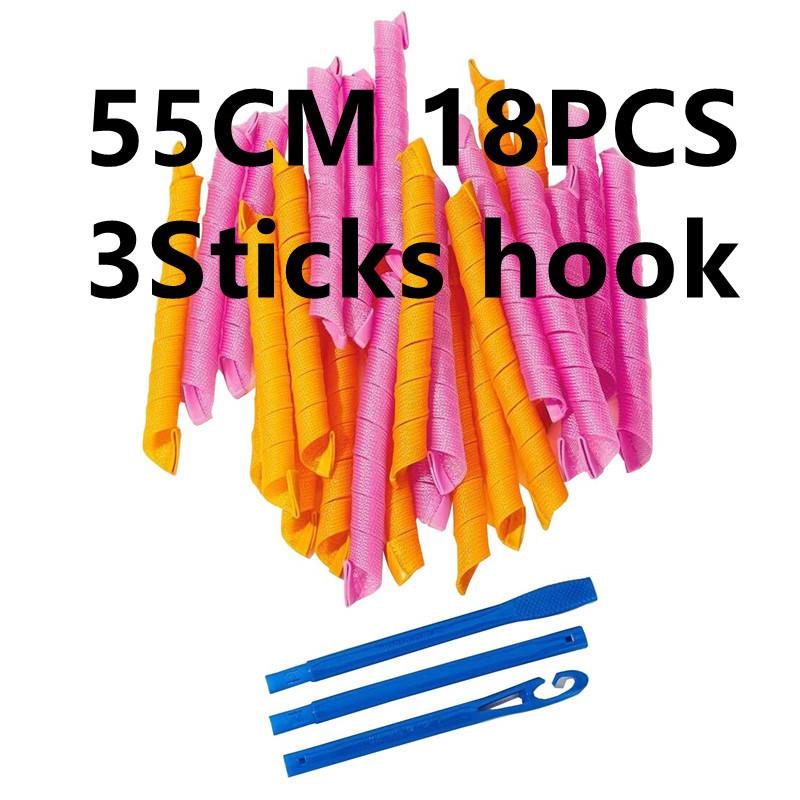 20/30/45/55/65/75 см Щипцы для завивки волос Без нагрева Мягкий пластик Волшебный бигуди для волос Спиральные круглые локоны Фабрика