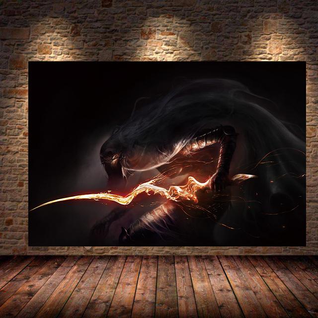 The Dark Souls 3 Poster with Game, Oil Painting, Canvas Wall Painting, Prints for Bedroom, Living Room, House, Bedroom, Bar, Restaurant, Decor